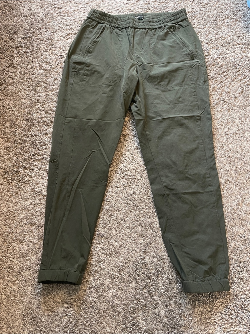 Women’s Olive Joggers with Elastic Cuffs